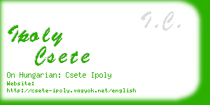 ipoly csete business card